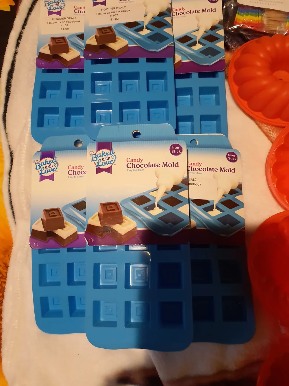Silicone Chocolate & Mini Bundt Mold Set - Red & Blue